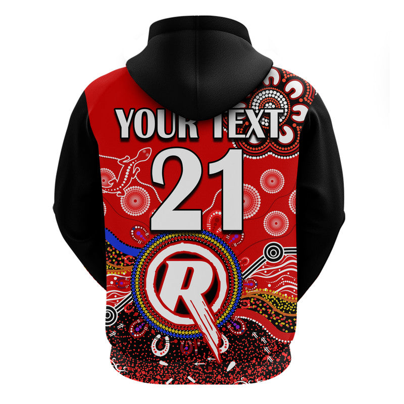 (Custom Personalised) Melbourne Renegades Zip Up And Pullover Hoodie Cricket Indigenous Aboriginal Lizard Version LT9 - Vibe Hoodie Shop