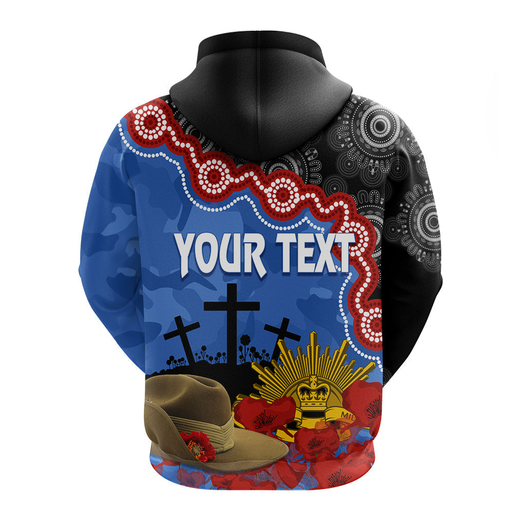 Western Bulldogs Football ANZAC 2023 Hoodie Aboriginal Mix Slouch Hat LT7 - Vibe Hoodie Shop