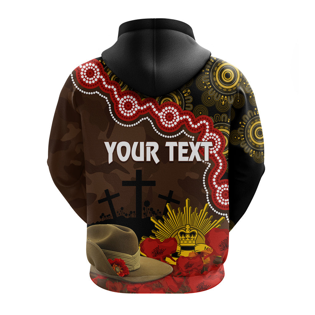 Hawks Football ANZAC 2023 Hoodie Aboriginal Mix Slouch Hat LT7 - Vibe Hoodie Shop