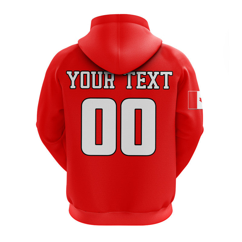 (Custom Personalised And Number) Baseball 2023 Canada Hoodie Red Style LT6 - Vibe Hoodie Shop
