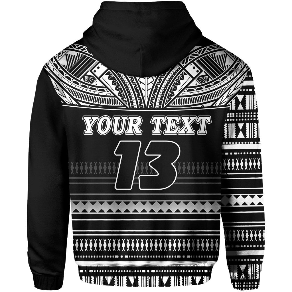 (Custom Personalised) Polynesian Rugby Zip Hoodie With Love - Custom Text and Number - Vibe Hoodie Shop