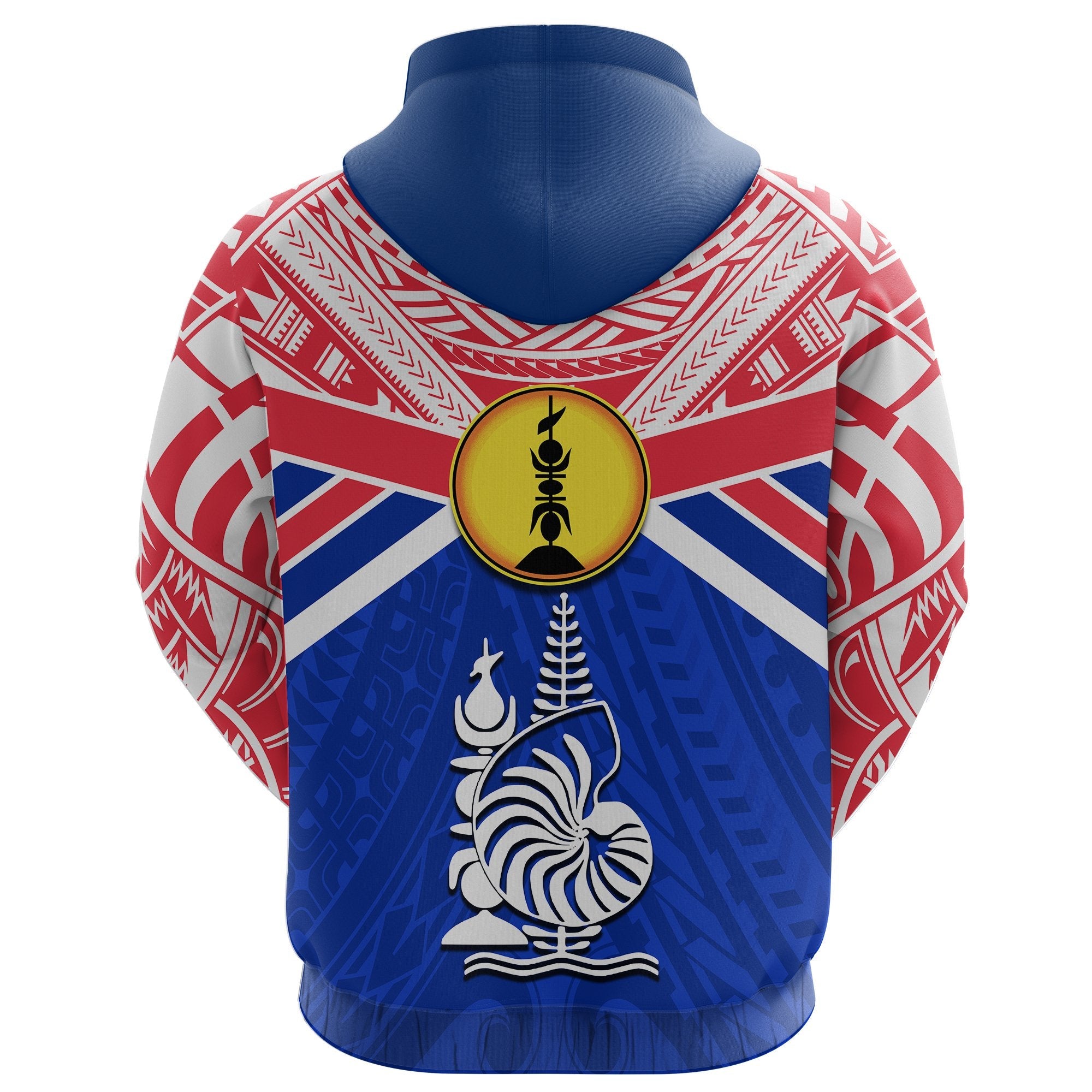 New Caledonia Rugby Zip Hoodie Polynesian - Vibe Hoodie Shop