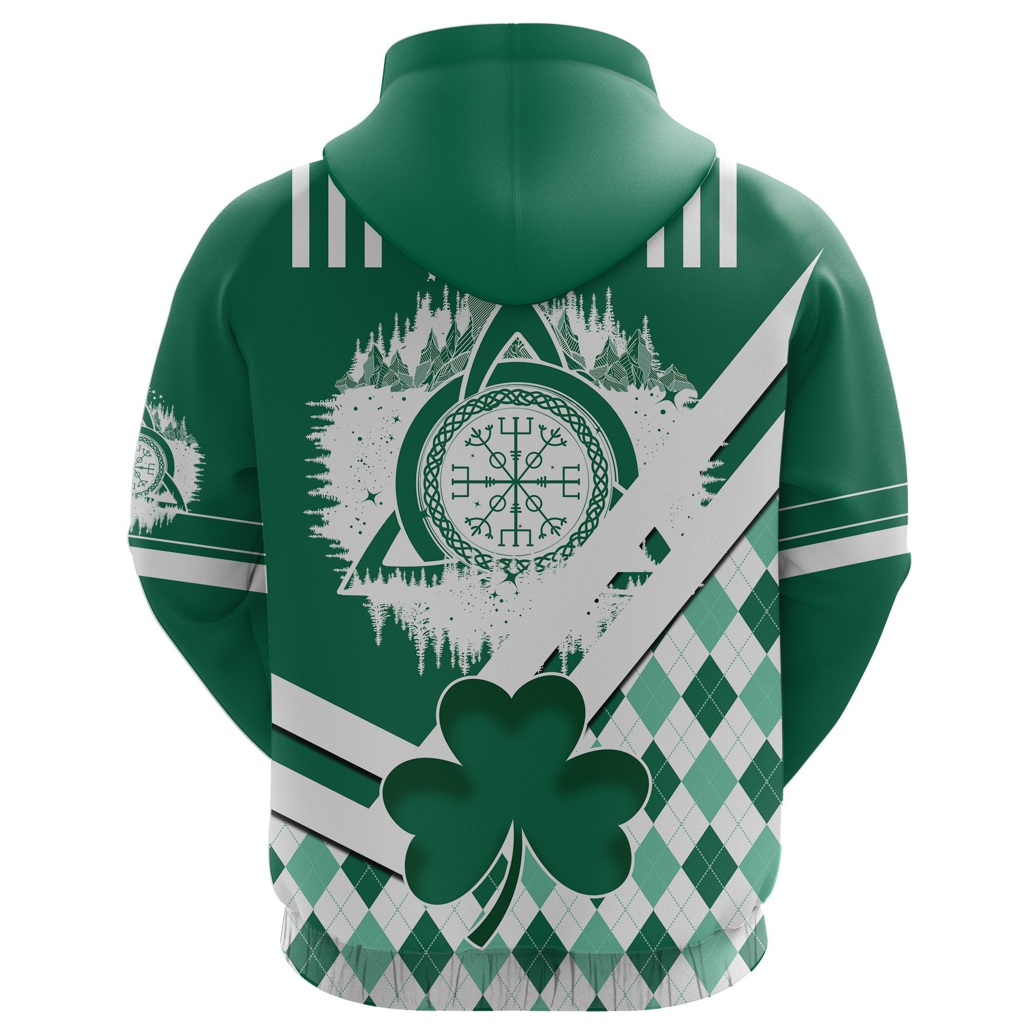 Ireland Rugby Shamrock Zip Hoodie Mix Irish Celtic - Vibe Hoodie Shop