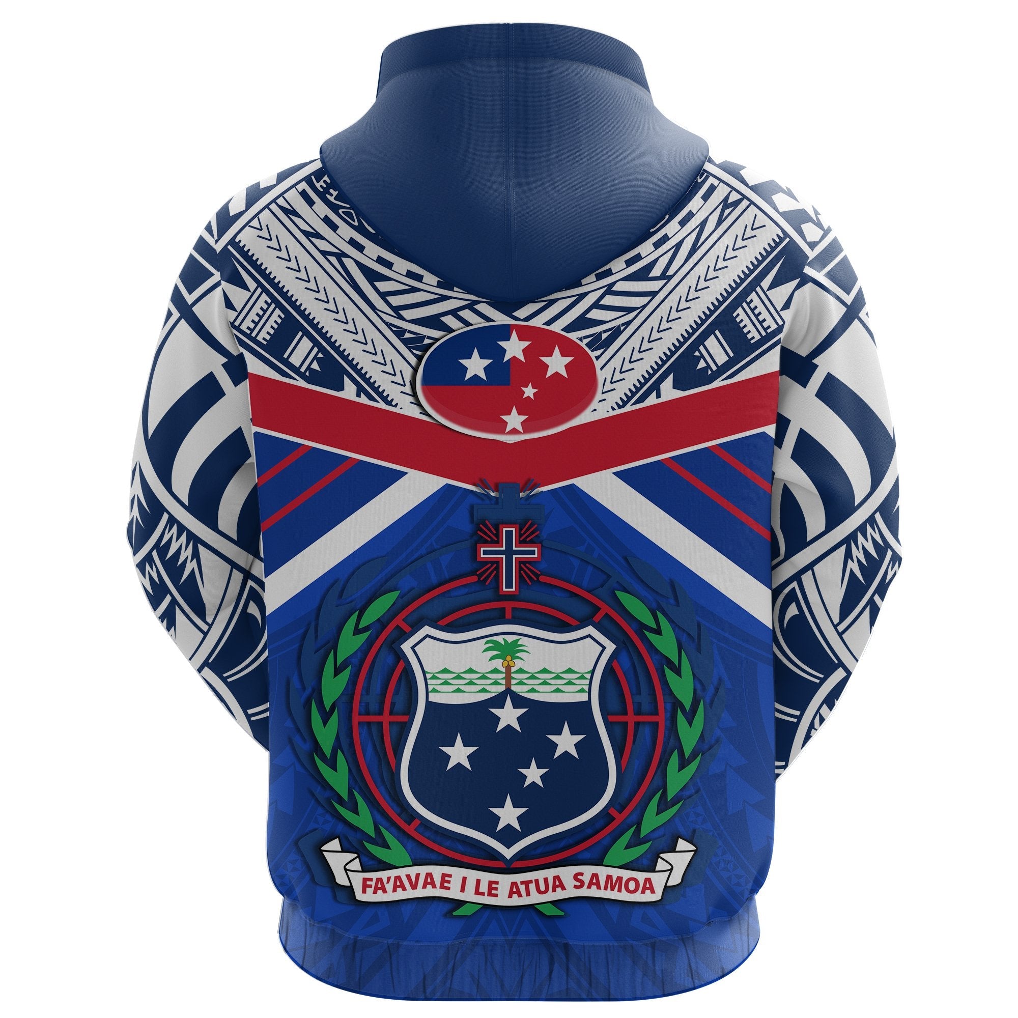 Manu Samoa Zip Hoodie Simple Coat Of Arms Rugby - Vibe Hoodie Shop