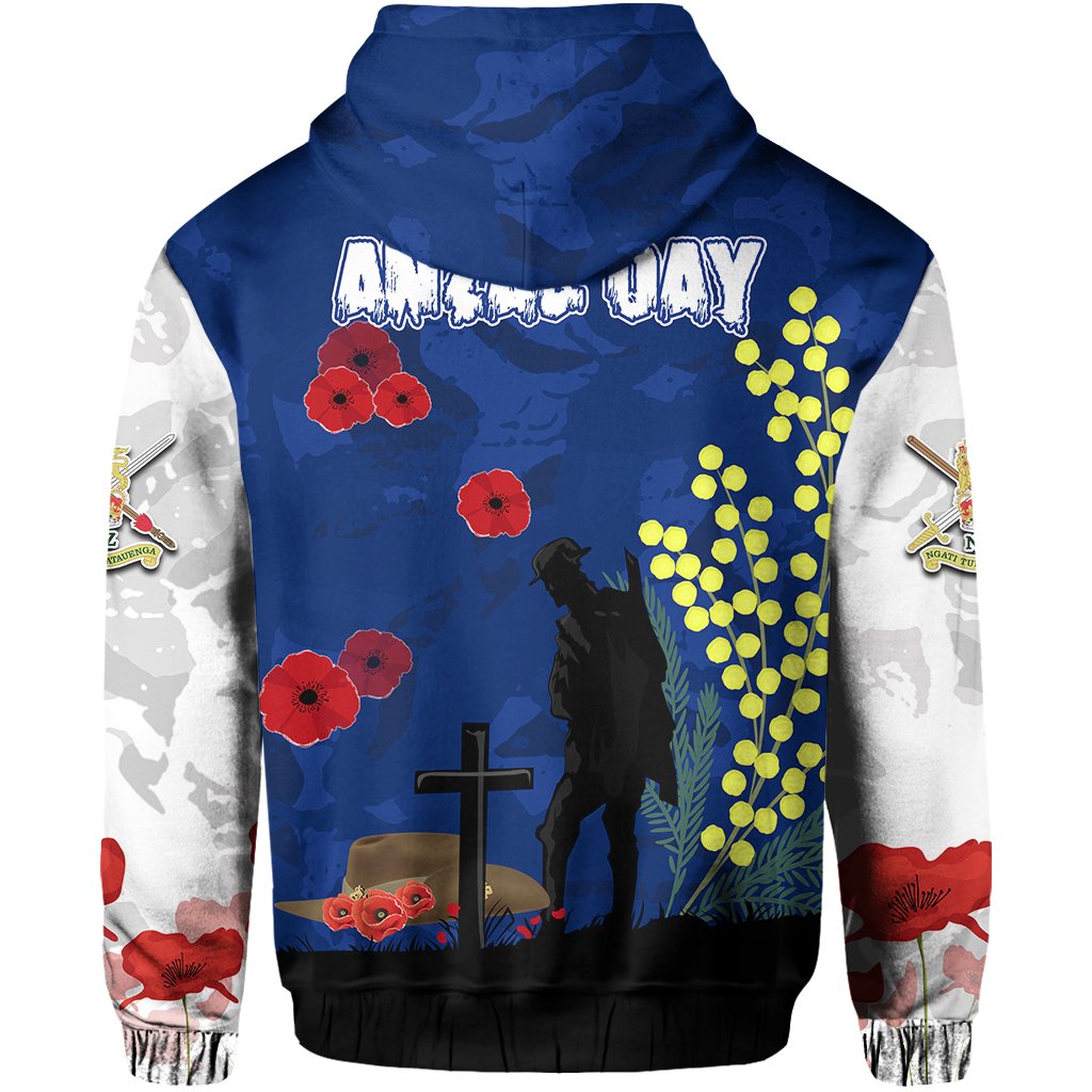 Australian ANZAC Day Hoodie Lest We Forget 2021 - Style Blue - Vibe Hoodie Shop