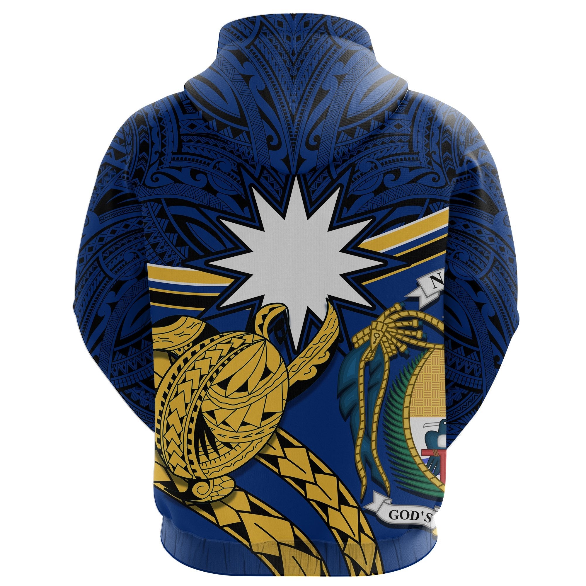 Nauru Rugby Hoodie Version Turtle Polynesian - Vibe Hoodie Shop