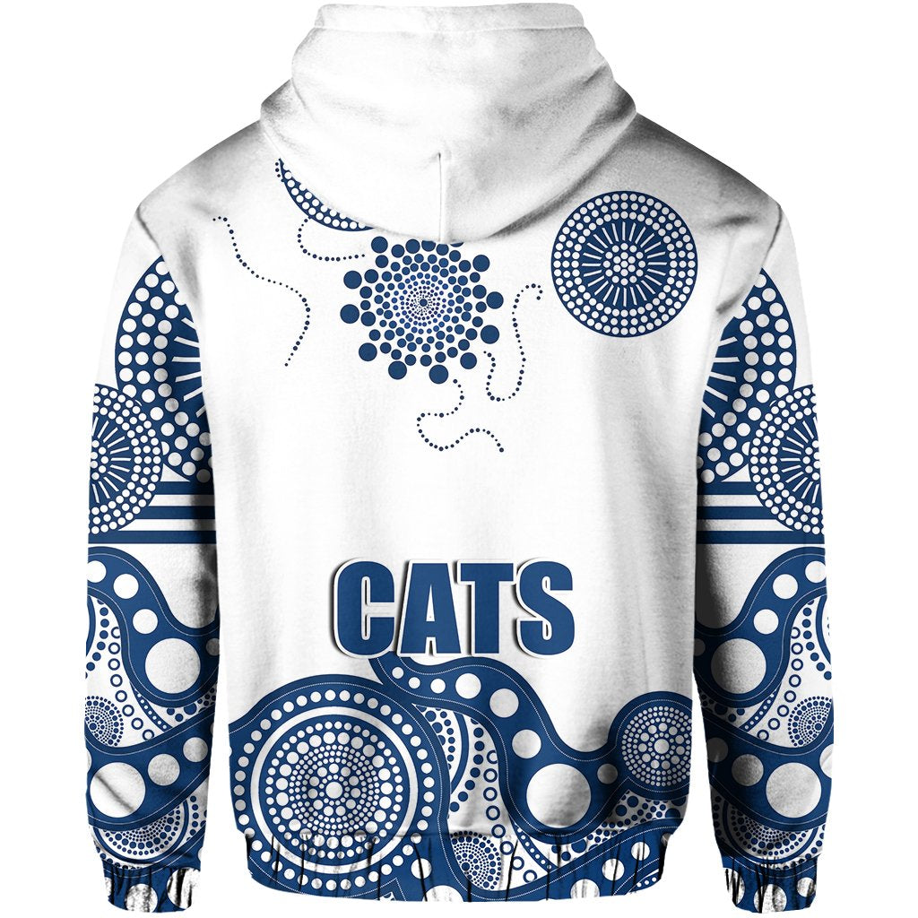Cats Zip Hoodie Geelong Indigenous - Vibe Hoodie Shop