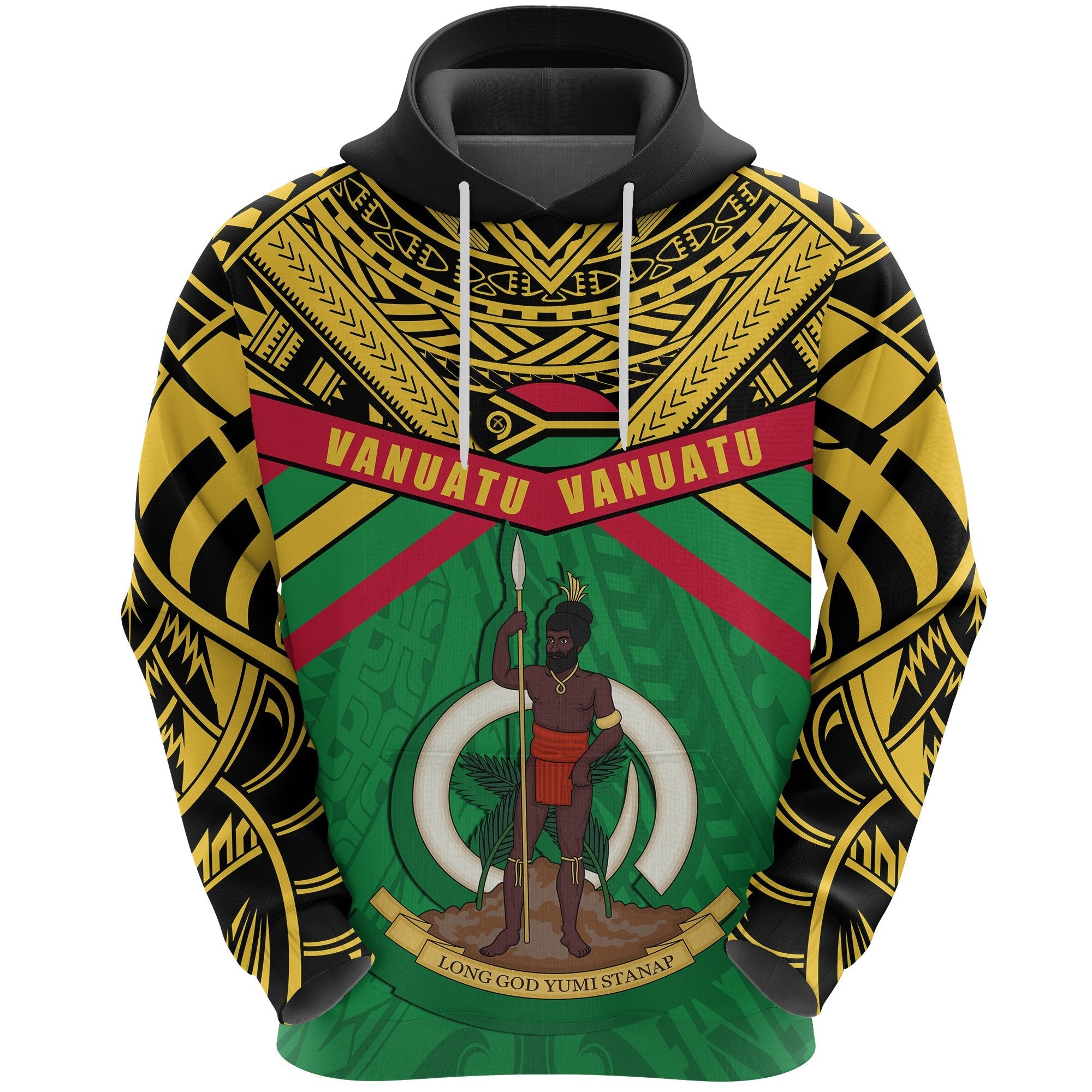 Vanuatu Hoodie Simple Coat Of Arms Rugby - Vibe Hoodie Shop