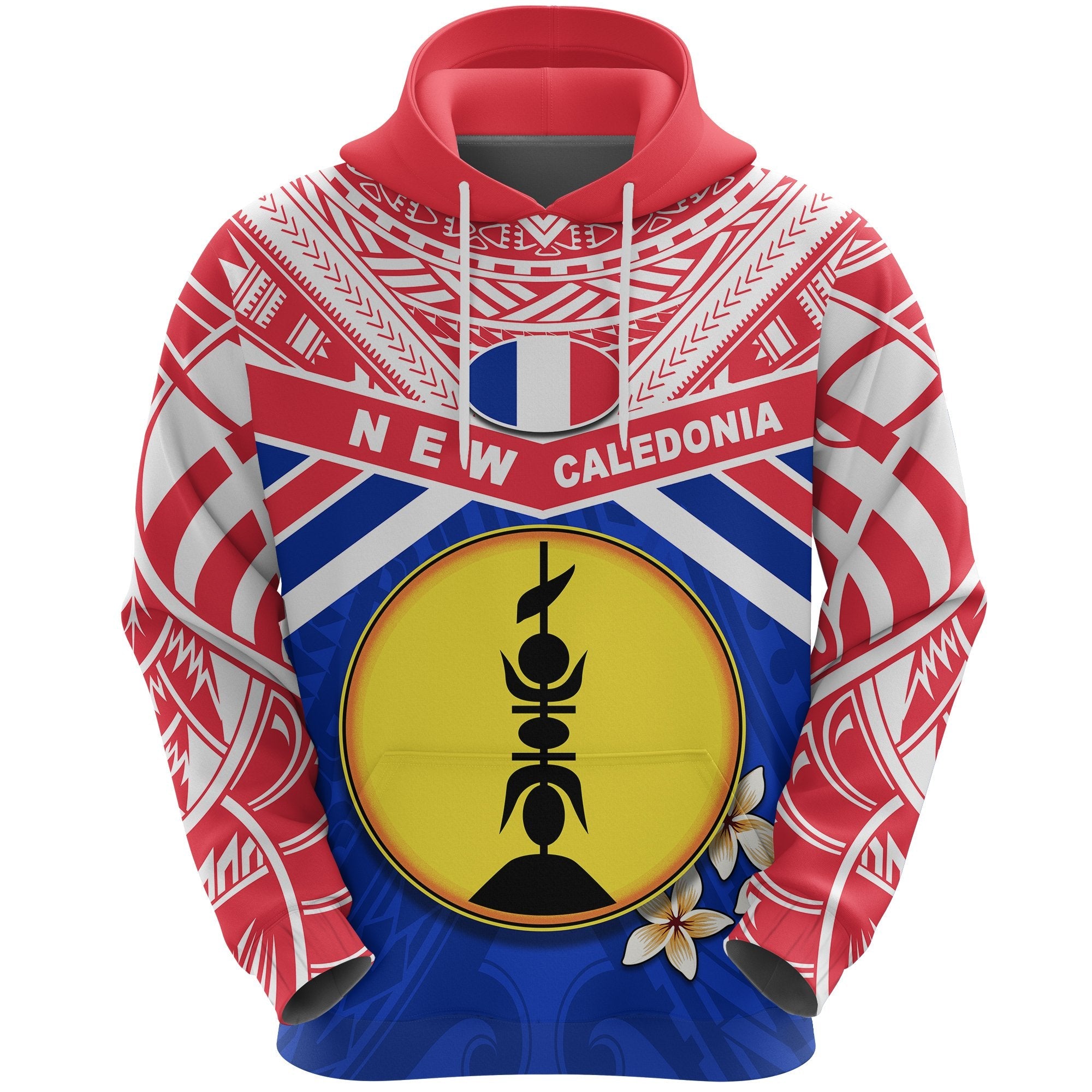 New Caledonia Rugby Hoodie Polynesian - Vibe Hoodie Shop