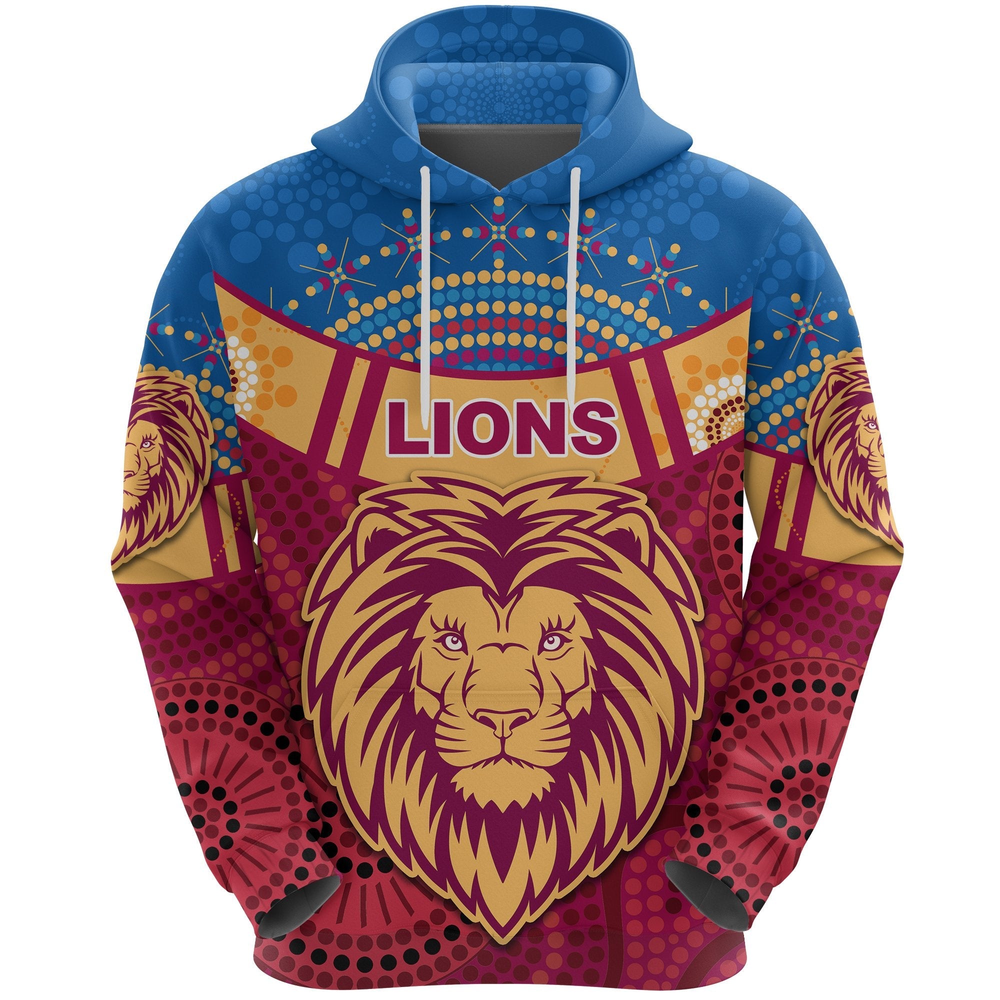 Brisbane Indigenous Hoodie Proud Lions - Vibe Hoodie Shop