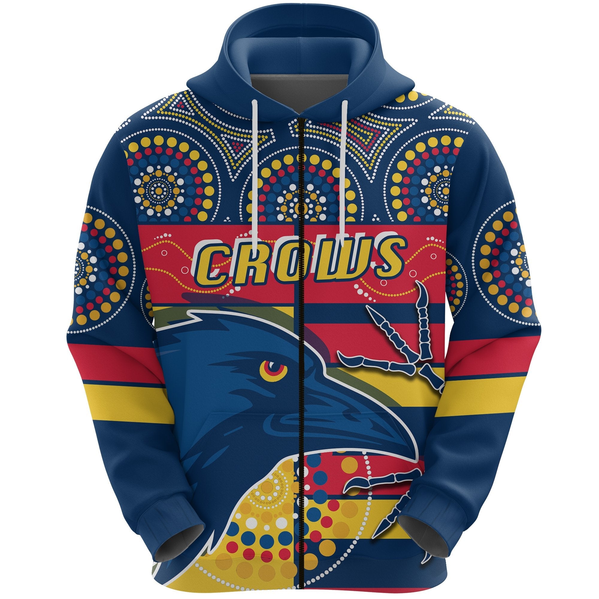 Adelaide Zip Hoodie Indigenous Crows - Vibe Hoodie Shop