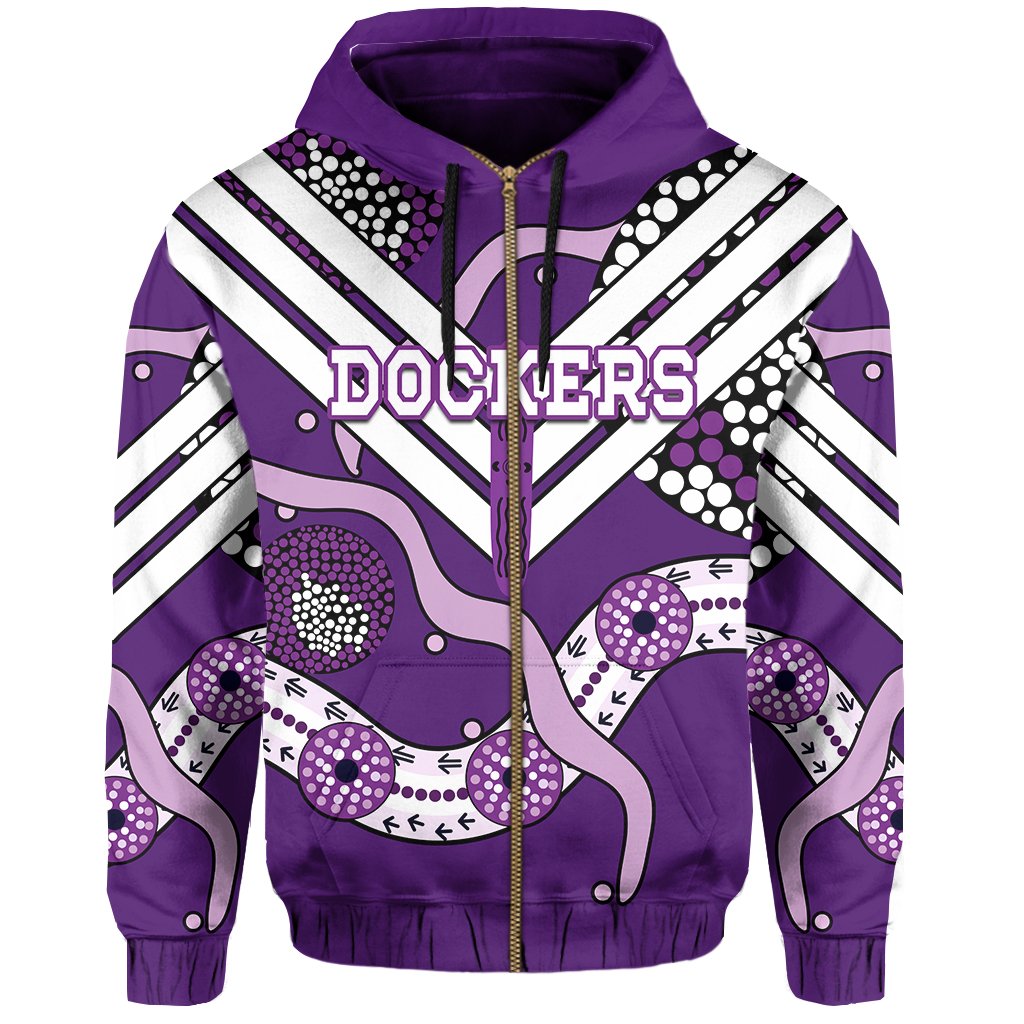 Dockers Zip Hoodie Indigenous Fremantle - Freo - Vibe Hoodie Shop