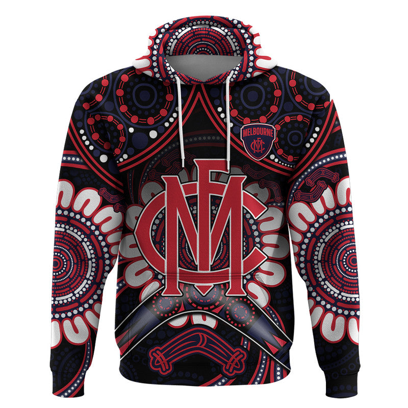 Demons Football Zip Up And Pullover Hoodie Boomerang Indigenous Dots LT9 - Vibe Hoodie Shop