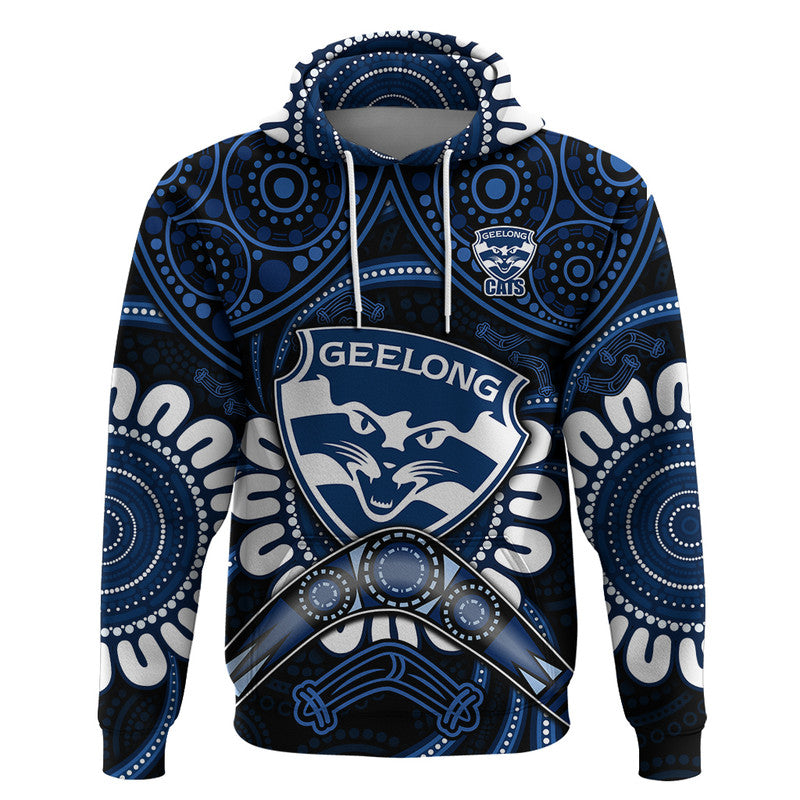 Cats Football Zip Up And Pullover Hoodie Boomerang Indigenous Dots LT9 - Vibe Hoodie Shop