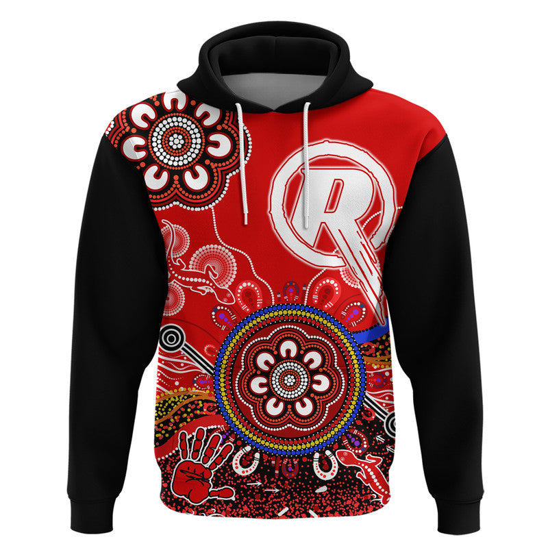 Melbourne Renegades Zip Up And Pullover Hoodie Cricket Indigenous Aboriginal Lizard Version LT9 - Vibe Hoodie Shop