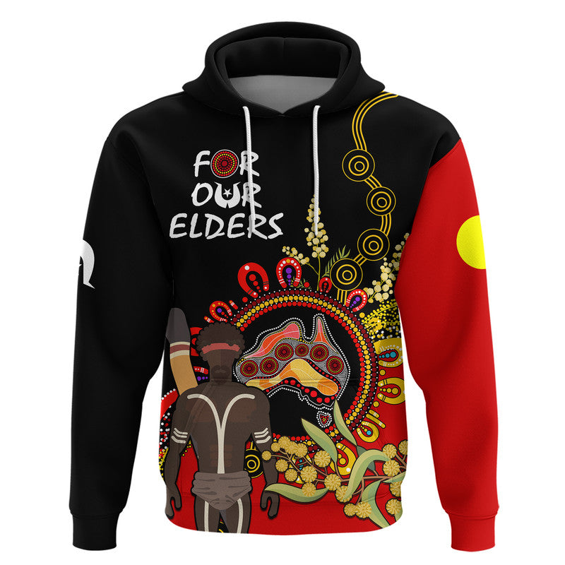 (Custom Personalised) NAIDOC 2023 Indigenous Zip Up With Pullover Hoodie Australia Map With Golden Wattle LT9 - Vibe Hoodie Shop