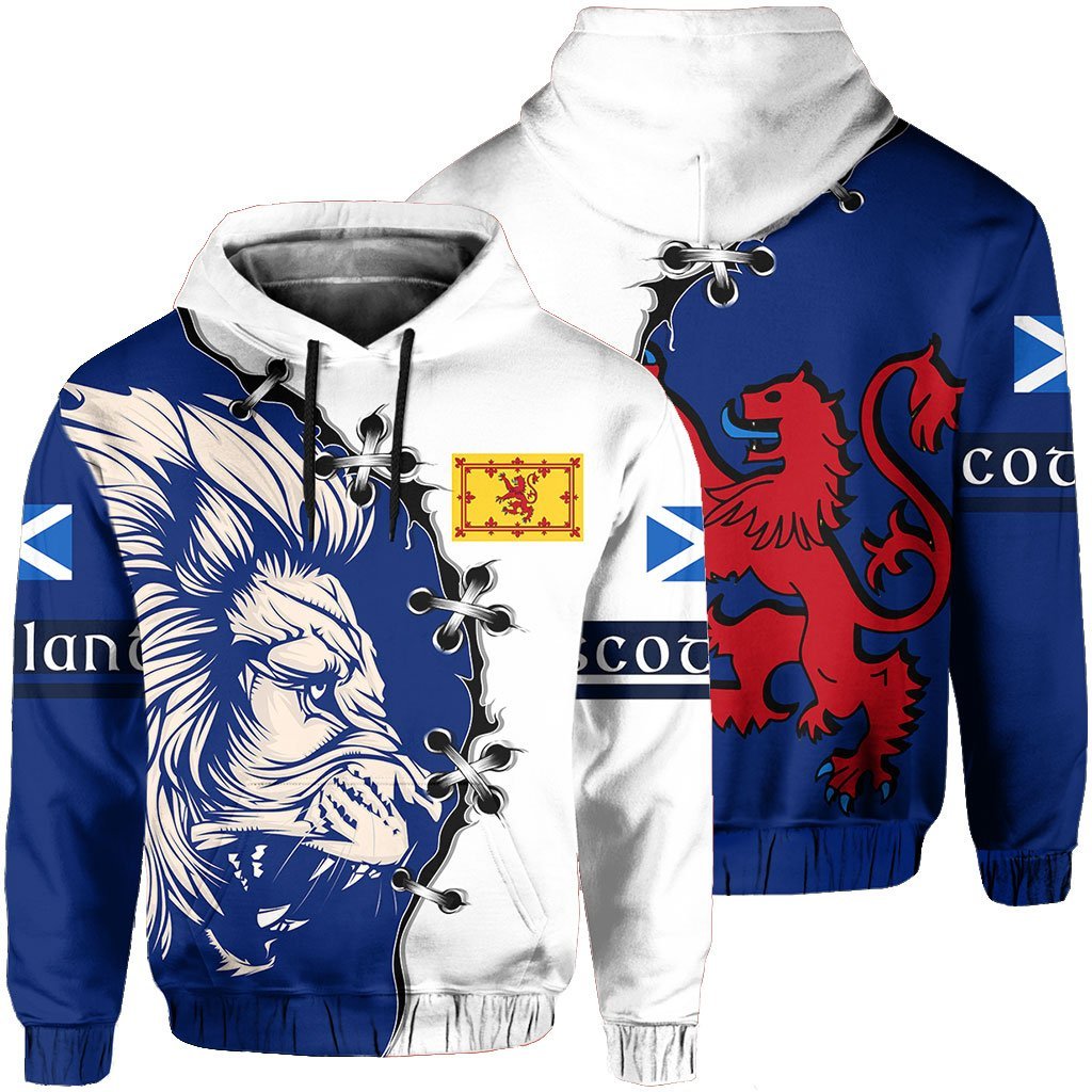 Scotland Hoodie - Lion Coat Of Arms - Cinch Style - Vibe Hoodie Shop