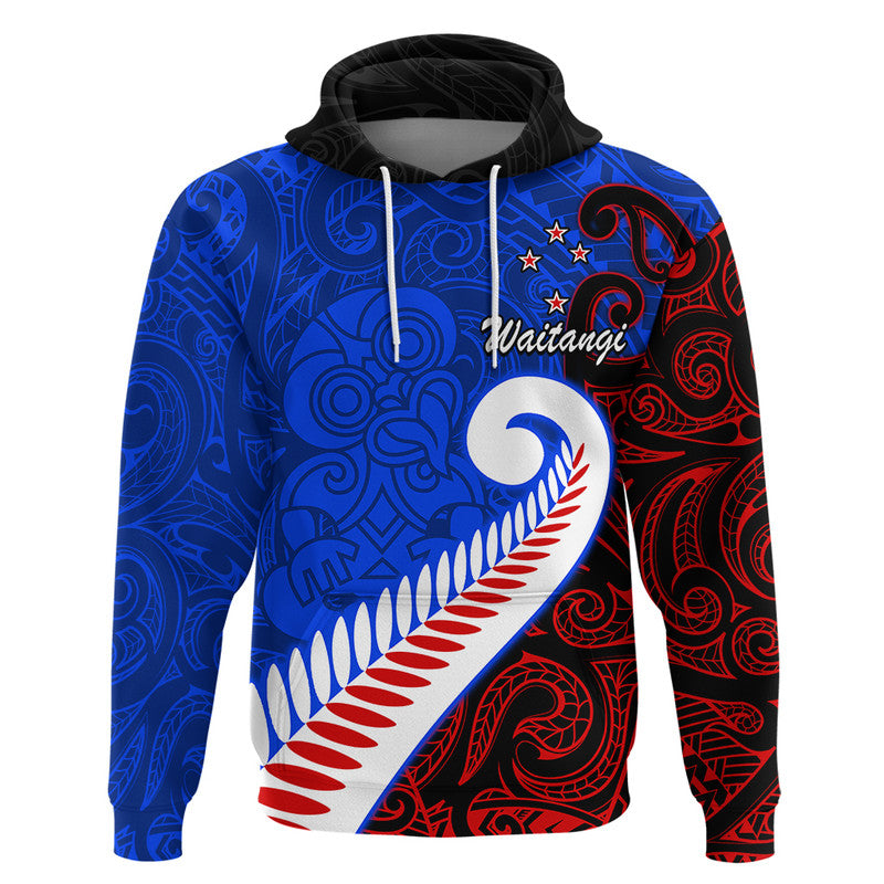 (Custom Personalised) Waitangi Day Zip Up And Pullover Hoodie Aotearoa Hei Tiki Silver Fern LT9 - Vibe Hoodie Shop