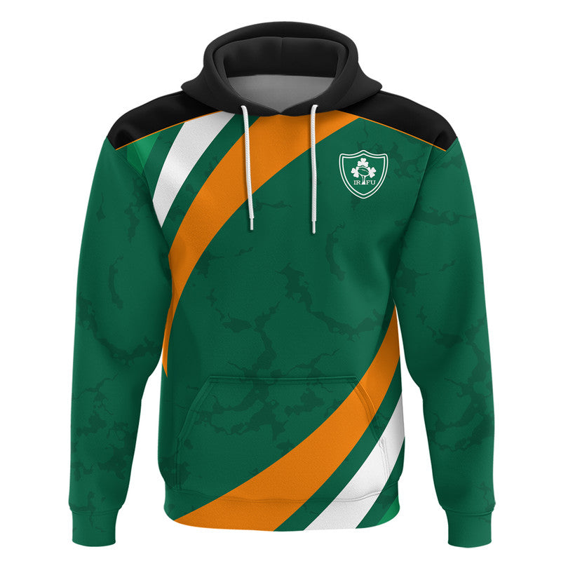 (Custom Text And Number) Irish Rugby Sevens IRFU Zip Up And Pullover Hoodie Sporty Style LT9 - Vibe Hoodie Shop