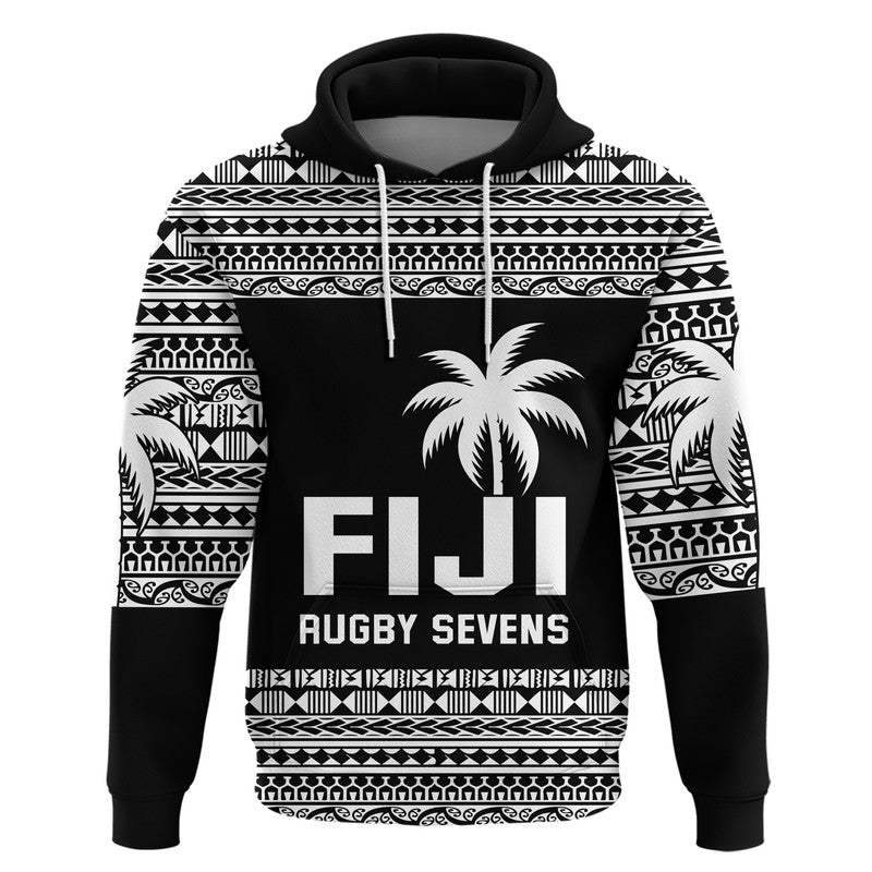 (Custom Text And Number) Fiji Rugby Sevens Zip Up And Pullover Hoodie Simple Style LT9 - Vibe Hoodie Shop