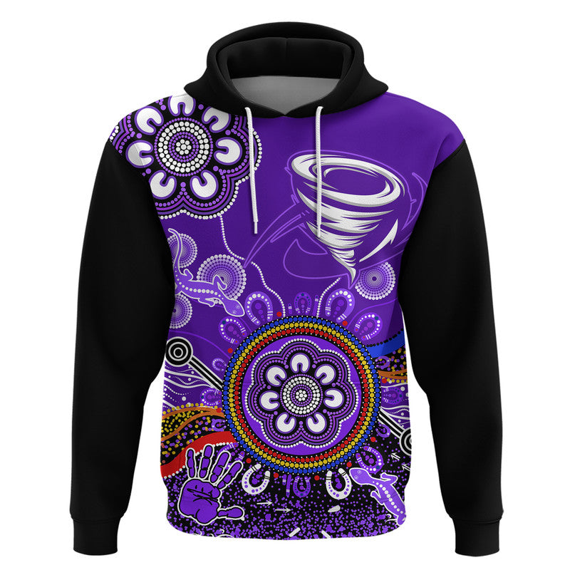 Hobart Hurricanes Zip Up And Pullover Hoodie Cricket Indigenous Aboriginal Lizard Version LT9 - Vibe Hoodie Shop