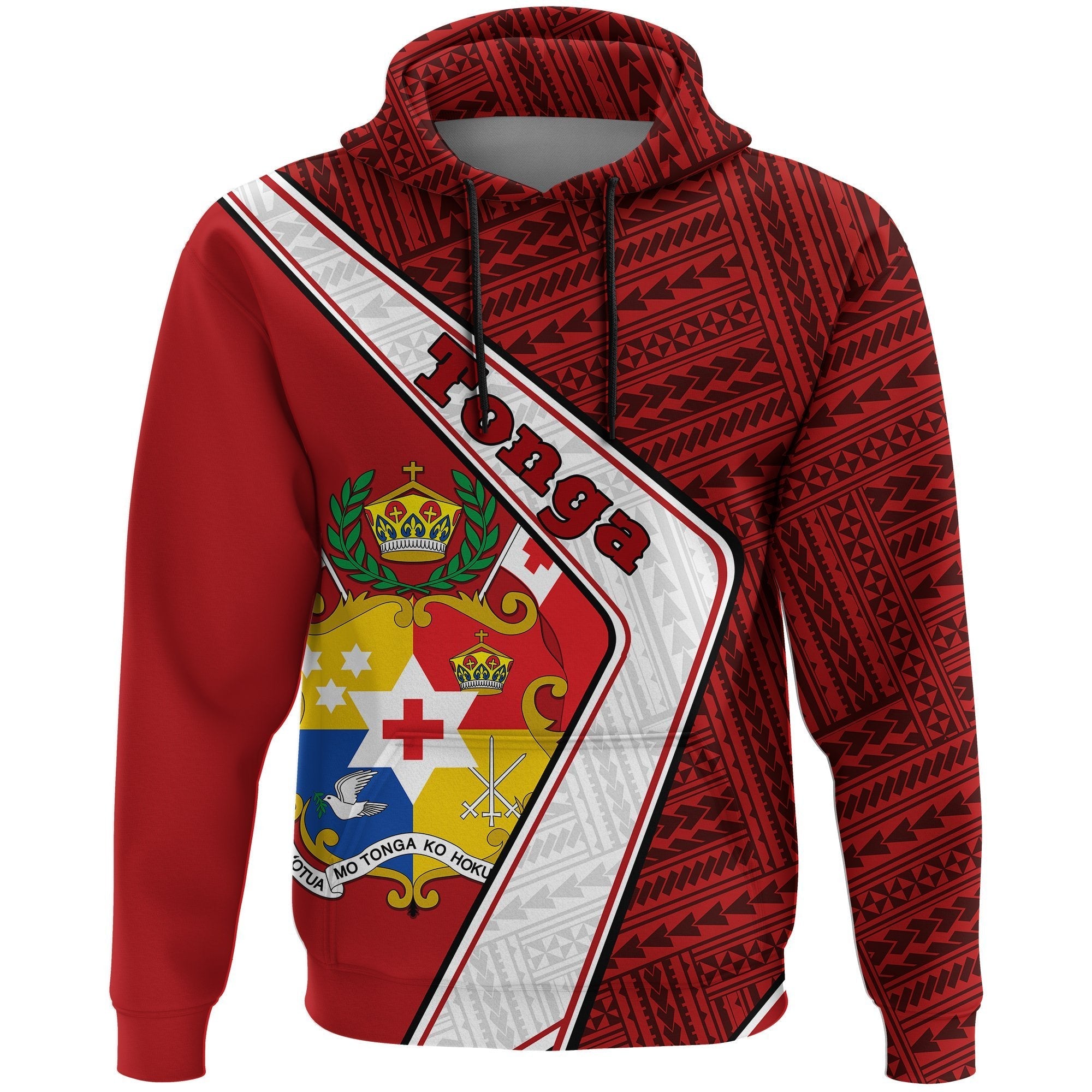 Tonga Hoodie - Polynesian Coat Of Arms - Vibe Hoodie Shop