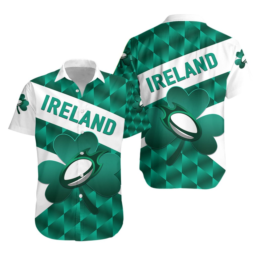 Ireland Rugby Hawaiian Shirt Sporty Style - Vibe Hoodie Shop