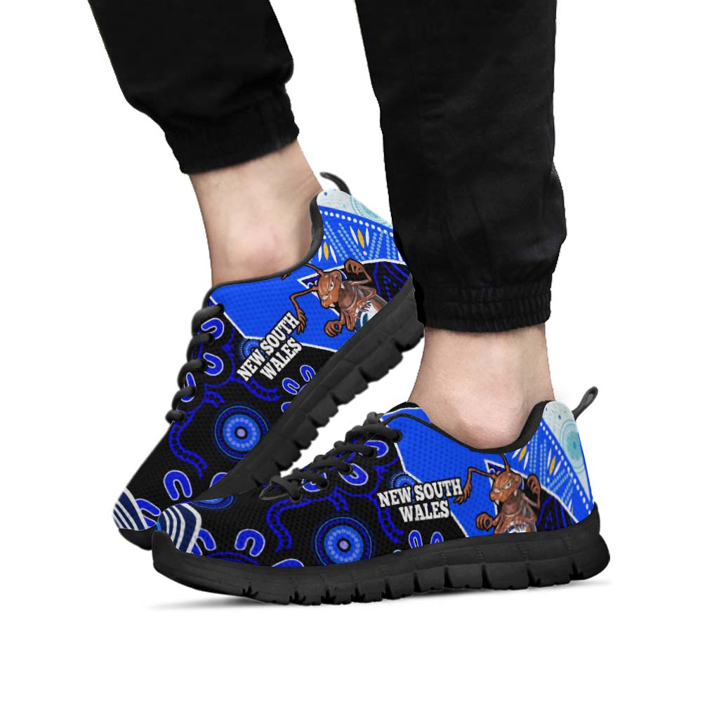 New South Wales Rugby Sneaker - New South Wales Blues Cockroaches Rugby Ball State Of Origin Sneakers - Vibe Hoodie Shop