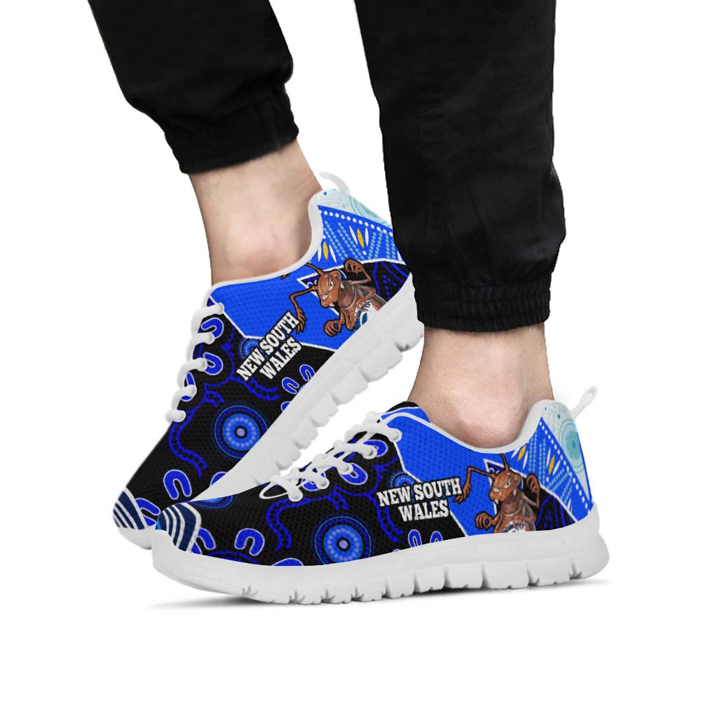 New South Wales Rugby Sneaker - New South Wales Blues Cockroaches Rugby Ball State Of Origin Sneakers - Vibe Hoodie Shop