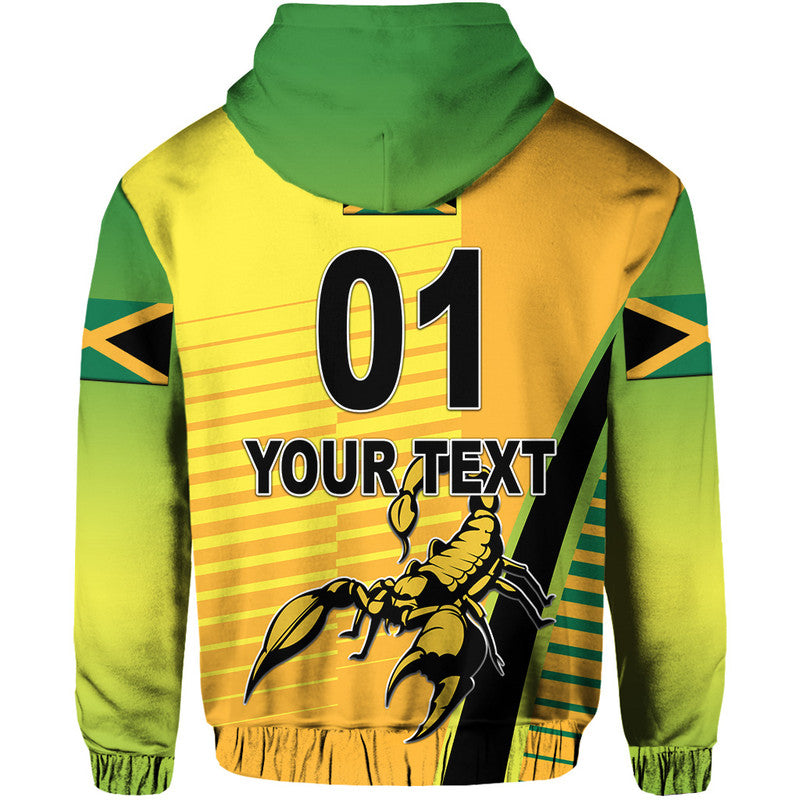 (Custom Personalised) Jamaica Cricket Scorpions Zip Up And Pullover Hoodie Simple Style - Yellow LT8 - Vibe Hoodie Shop