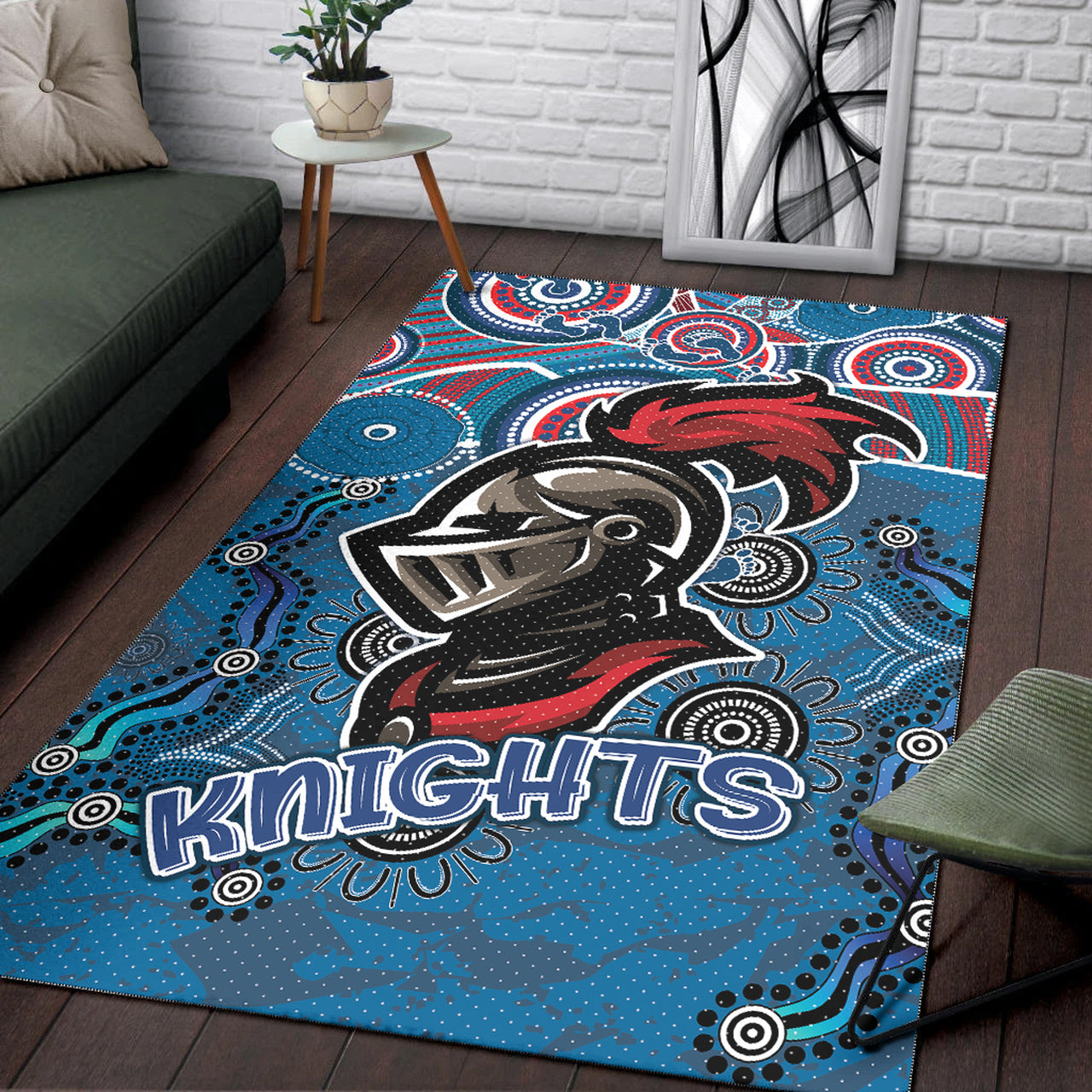 Knights Rugby Area Rug - Custom Super Knights Area Rug RLT13 - Vibe Hoodie Shop