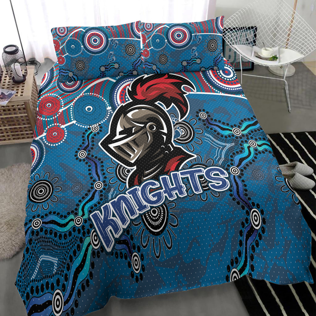 Knights Rugby Bedding Set - Custom Super Knights Bedding Set RLT13 - Vibe Hoodie Shop