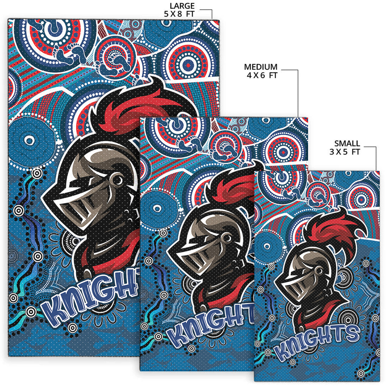 Knights Rugby Area Rug - Custom Super Knights Area Rug RLT13 - Vibe Hoodie Shop