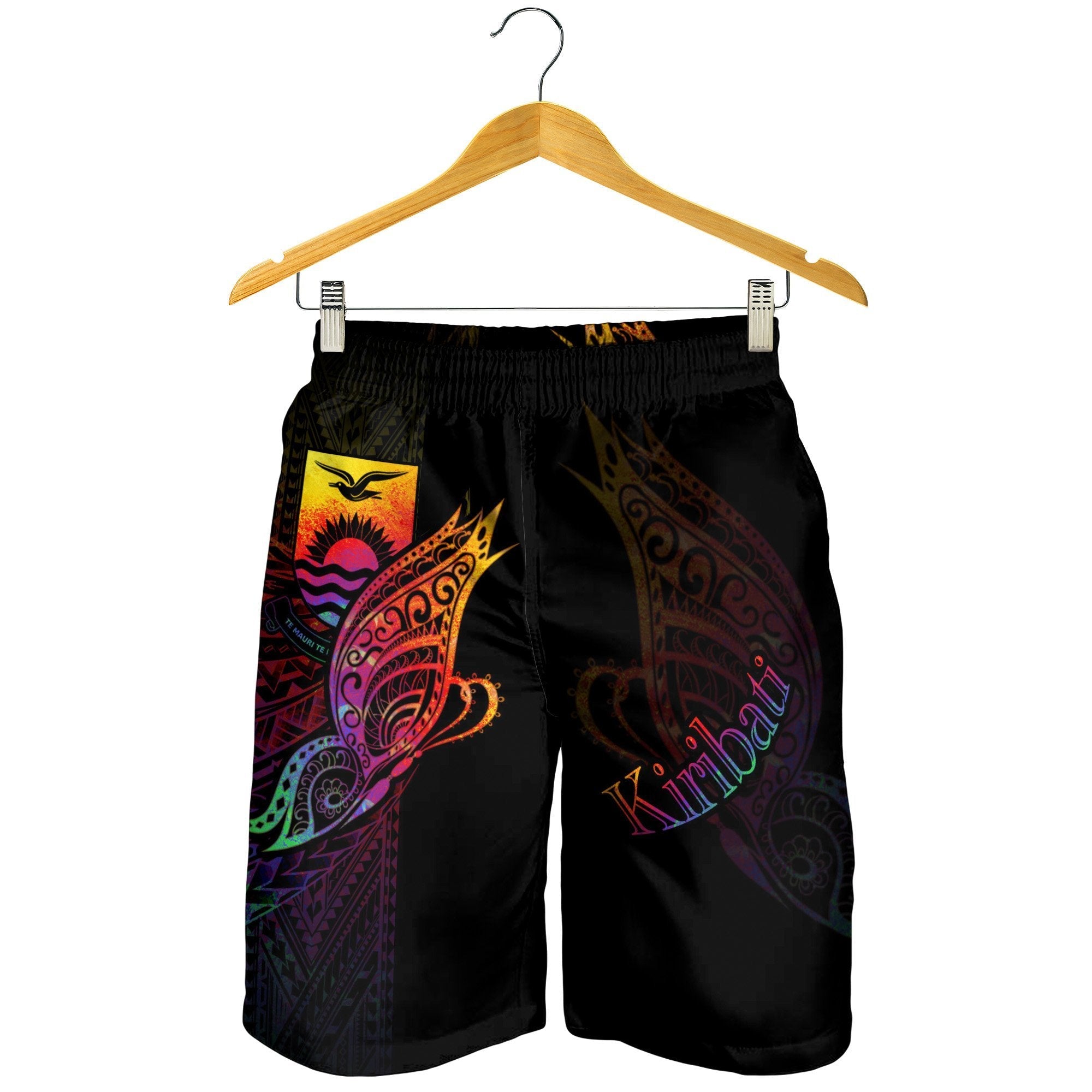 Kiribati Men's Shorts - Butterfly Polynesian Style - Vibe Hoodie Shop