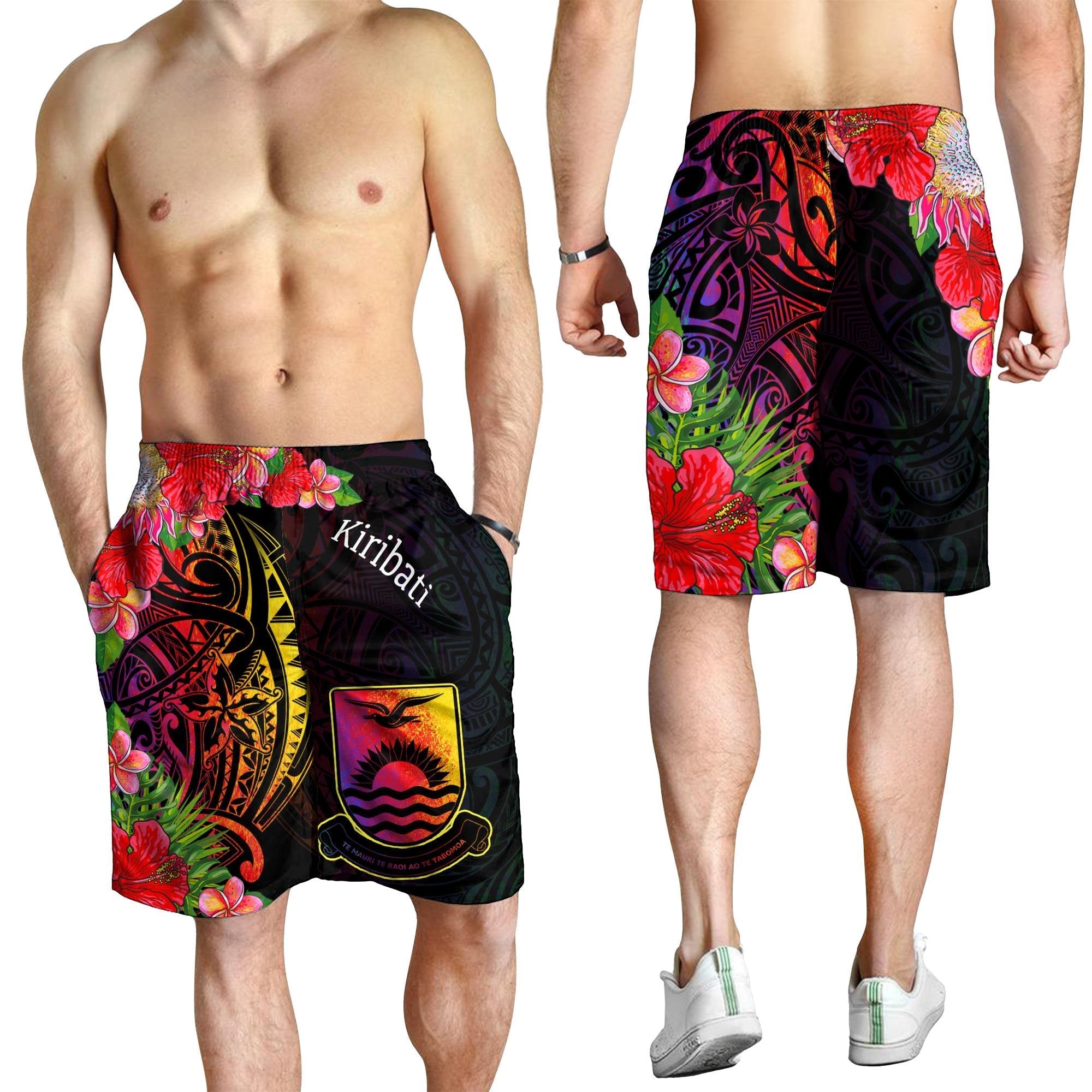 Kiribati Men's Shorts - Tropical Hippie Style - Vibe Hoodie Shop