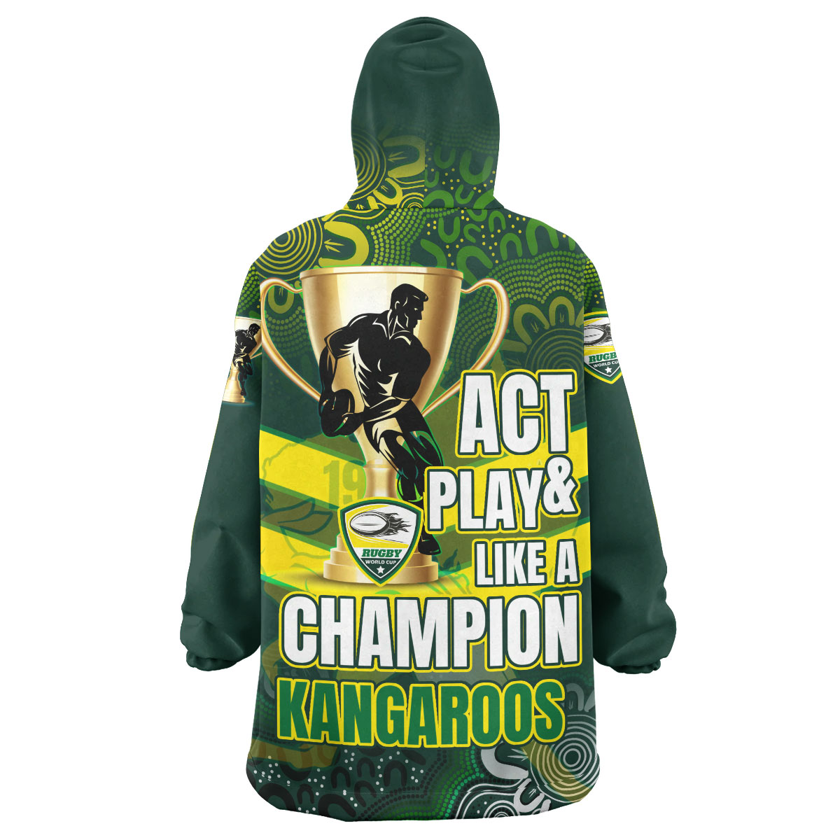 Kangaroos Rugby Snug Hoodie - Custom ACT AND PLAY LIKE A CHAMPION Wearable Blanket Hoodie - Vibe Hoodie Shop