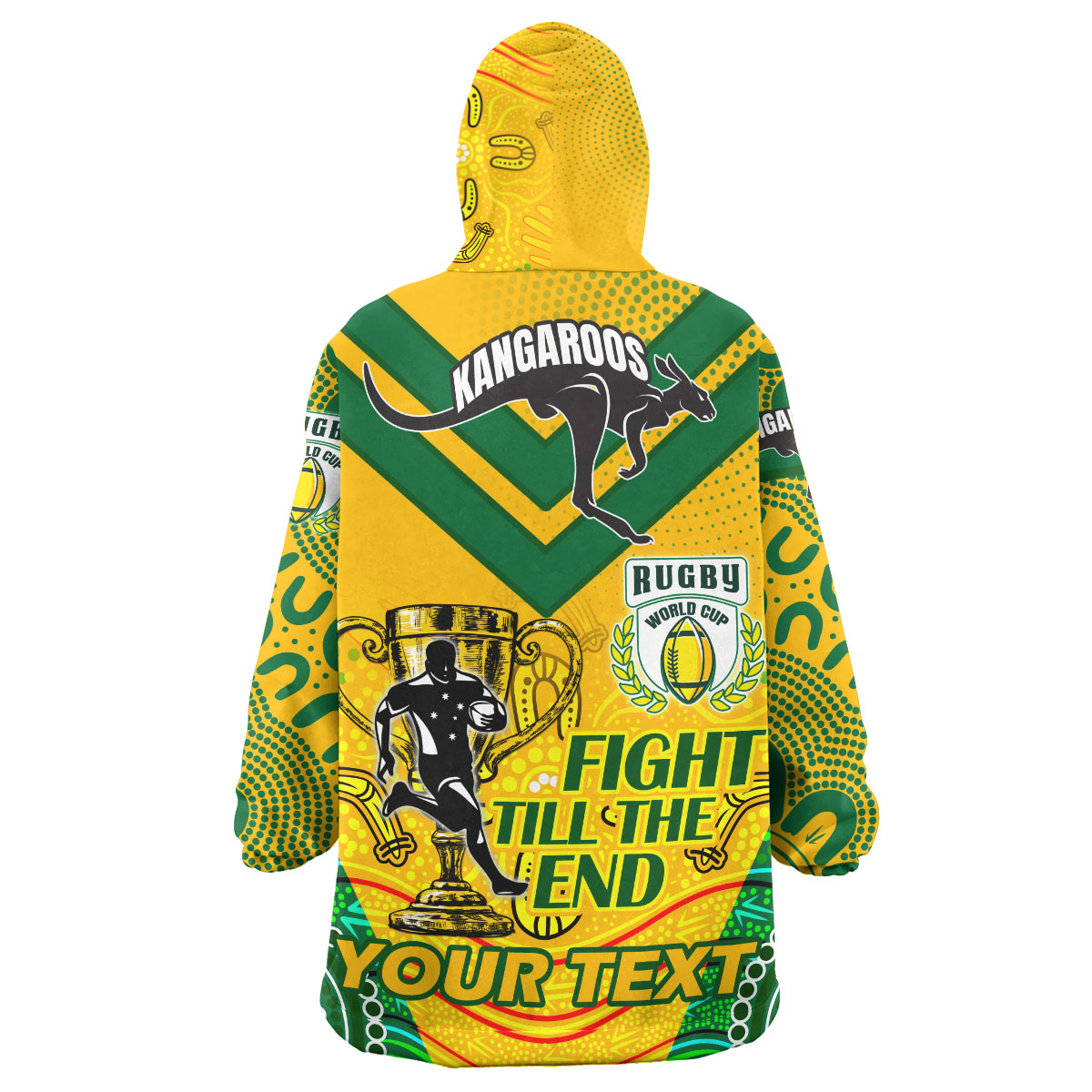 Kangaroos Rugby Snug Hoodie - Custom Kangaroos Mascot STRONGER TOGETHER Wearable Blanket Hoodie - Vibe Hoodie Shop