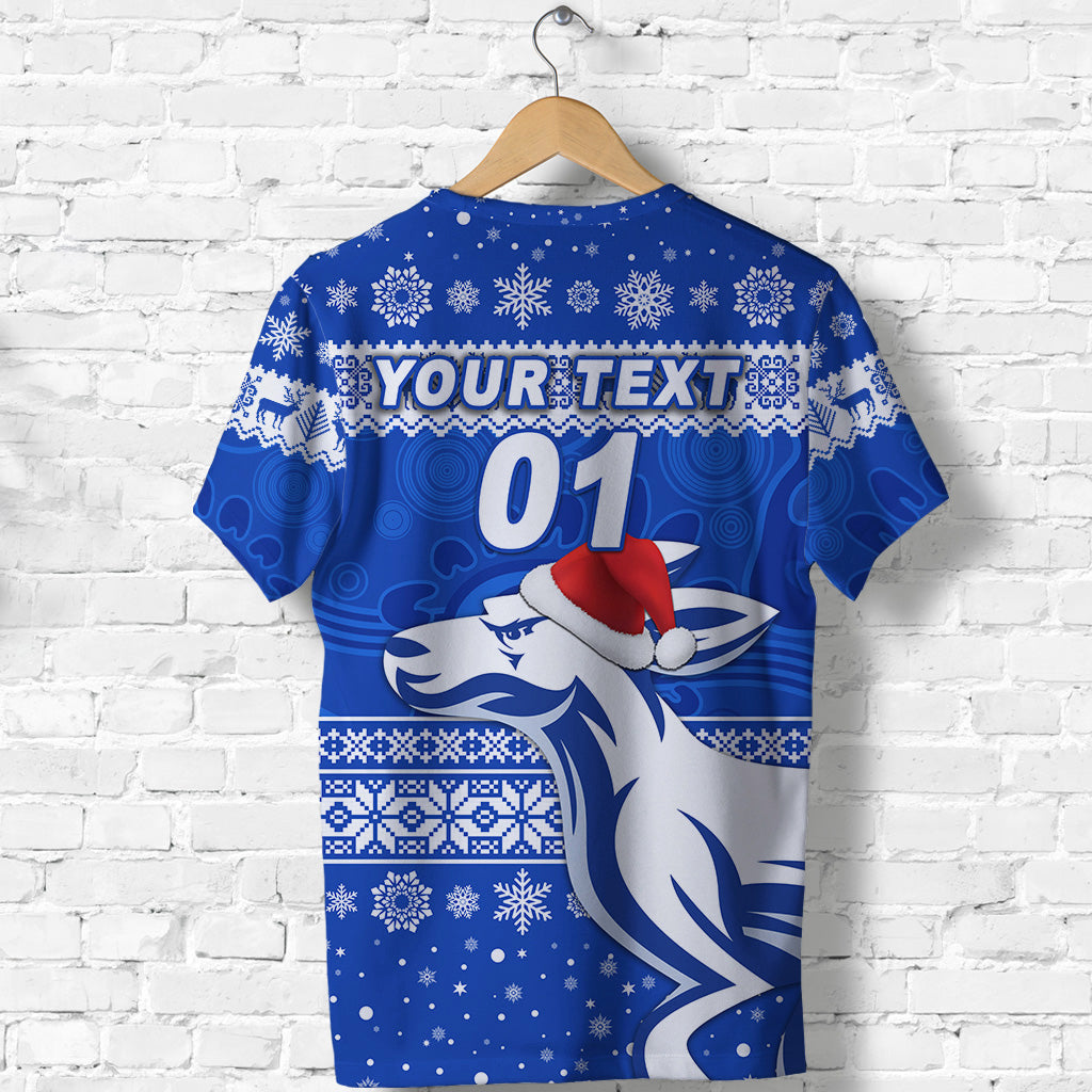 (Custom Personalised) North Melbourne Kangaroos T shirt Christmas Simple Style - Vibe Hoodie Shop