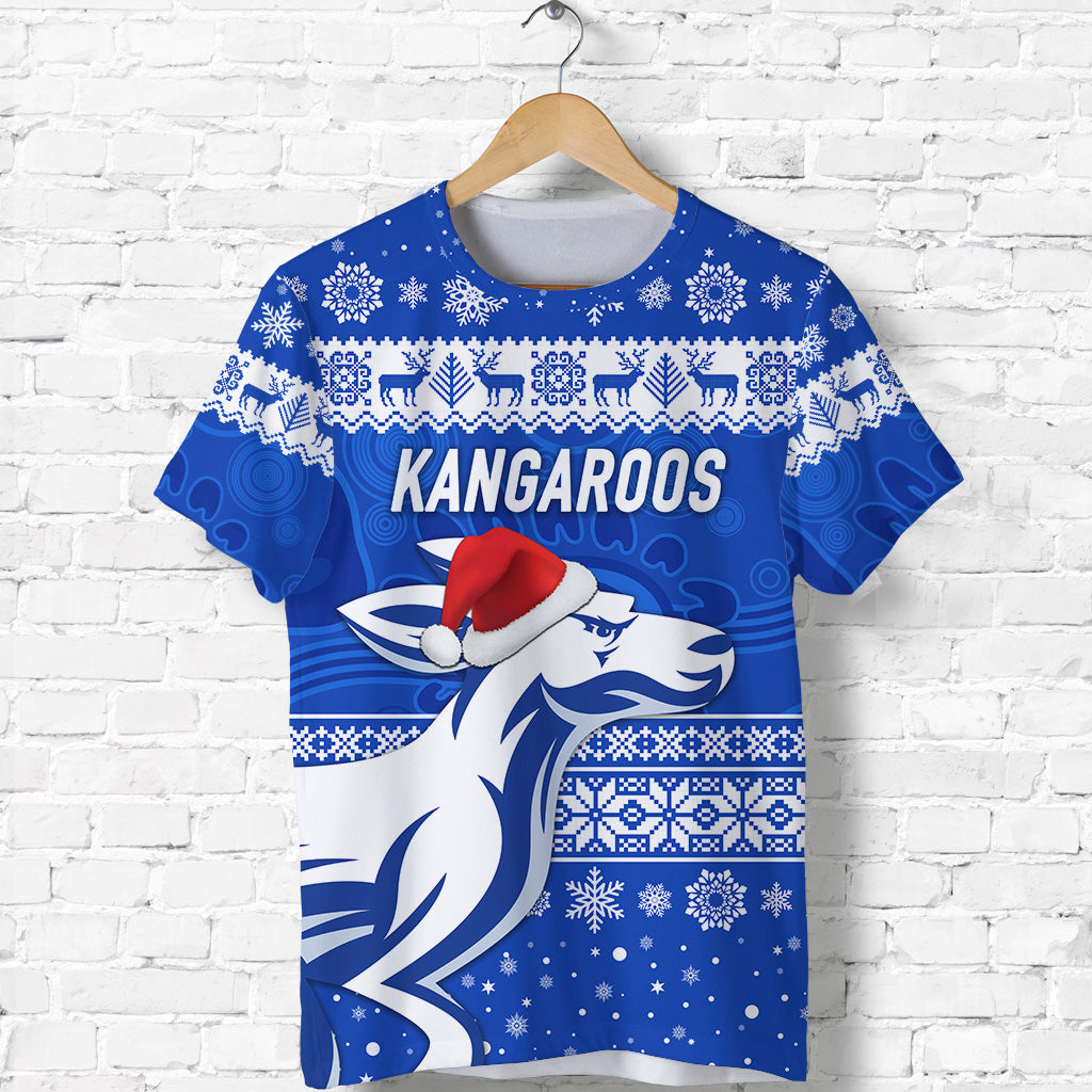 (Custom Personalised) North Melbourne Kangaroos T shirt Christmas Simple Style - Vibe Hoodie Shop