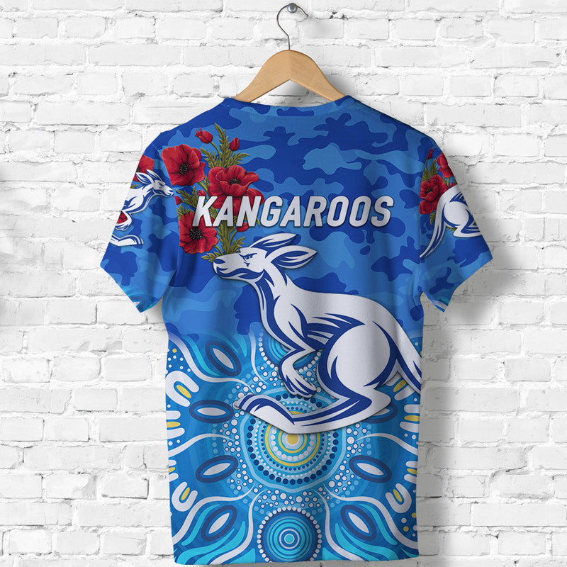 North Melbourne Kangaroos ANZAC T shirt Indigenous Vibes - Vibe Hoodie Shop