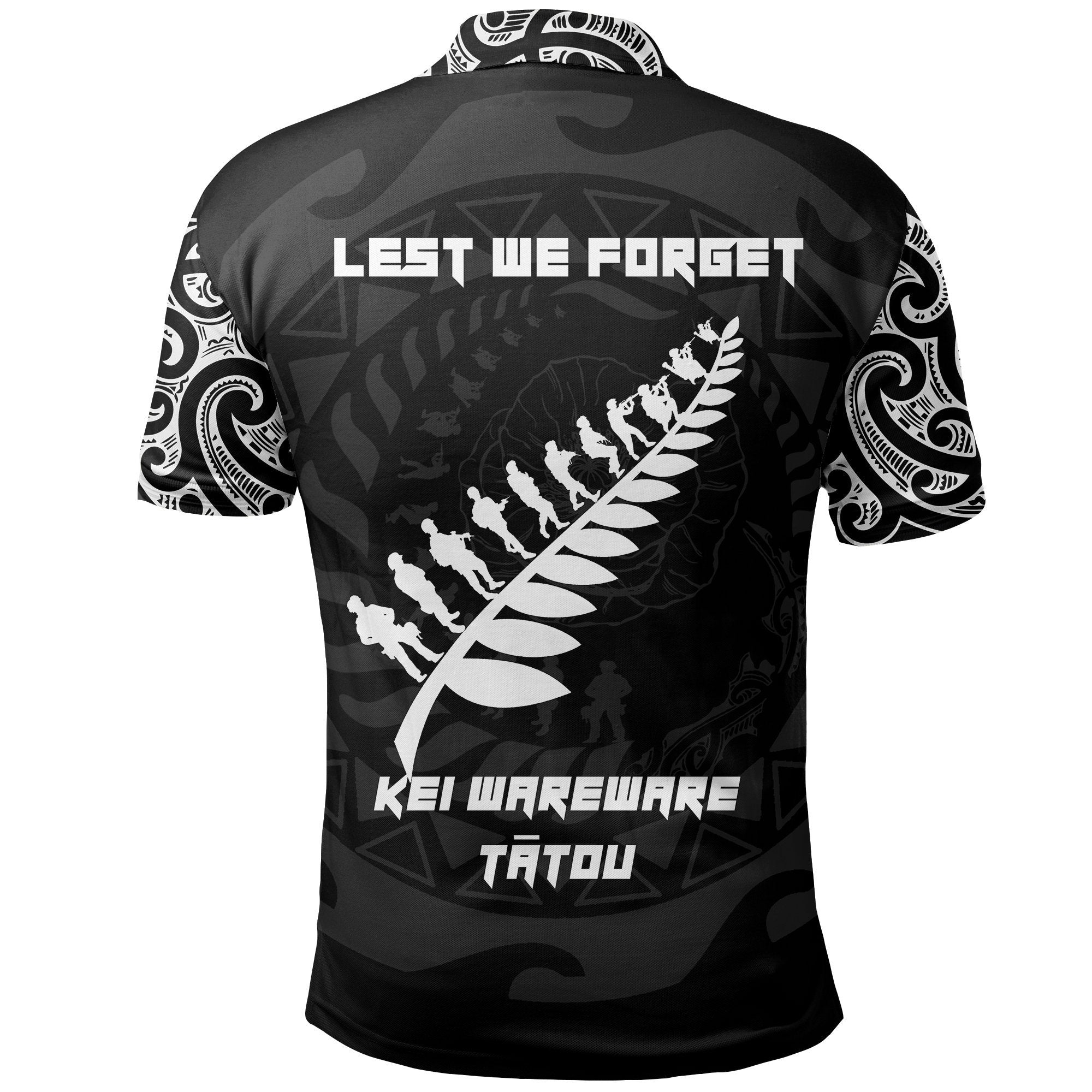 ANZAC Tattoo New Zealand Polo Shirt, Lest We Forget Golf Shirts - Vibe Hoodie Shop