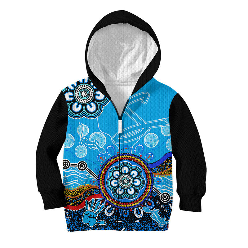 (Custom Personalised) Adelaide Strikers Kid Hoodie Cricket Indigenous Aboriginal Lizard Version - Vibe Hoodie Shop