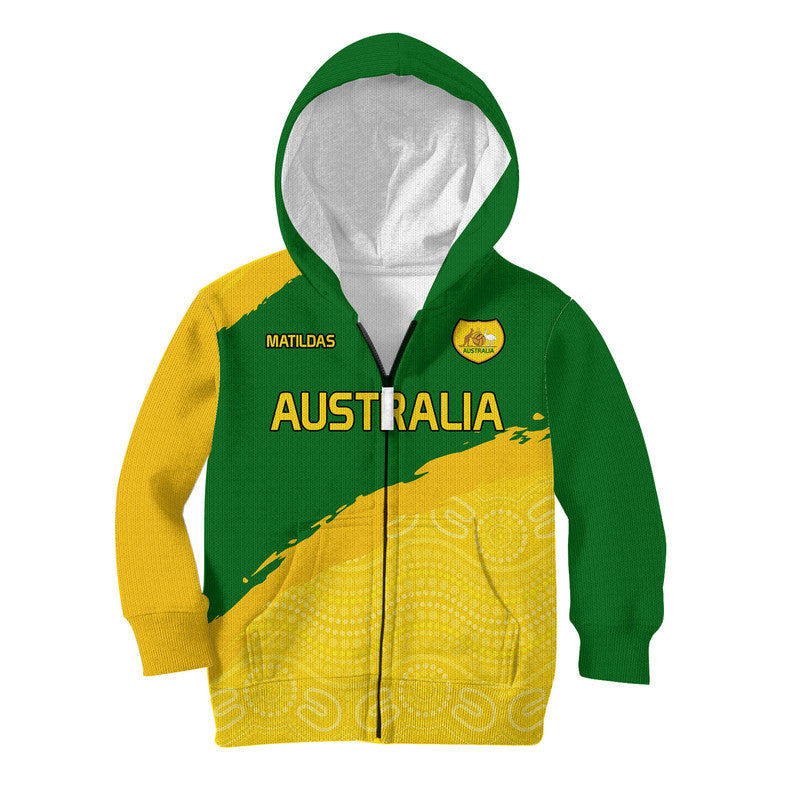 Australia Soccer Kid Hoodie World Cup Football Matildas Female Socceroos - Vibe Hoodie Shop