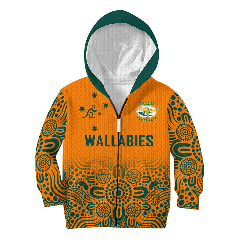 (Custom Personalised) Australia Rugby Wallabies Kangraroos Kid Hoodie - Vibe Hoodie Shop