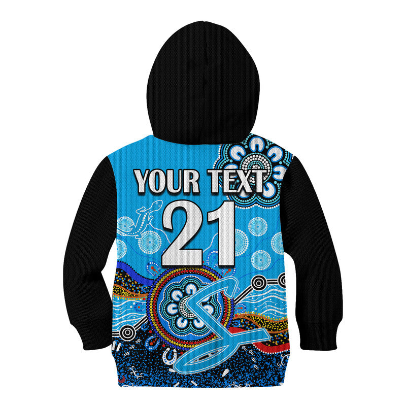 (Custom Personalised) Adelaide Strikers Kid Hoodie Cricket Indigenous Aboriginal Lizard Version - Vibe Hoodie Shop