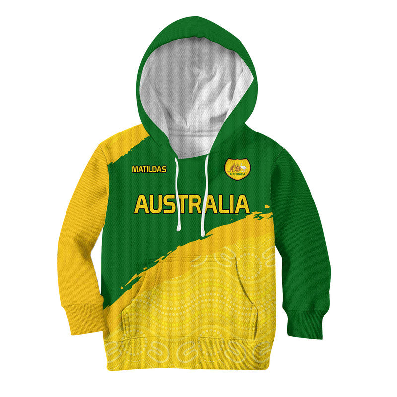 Australia Soccer Kid Hoodie World Cup Football Matildas Female Socceroos - Vibe Hoodie Shop