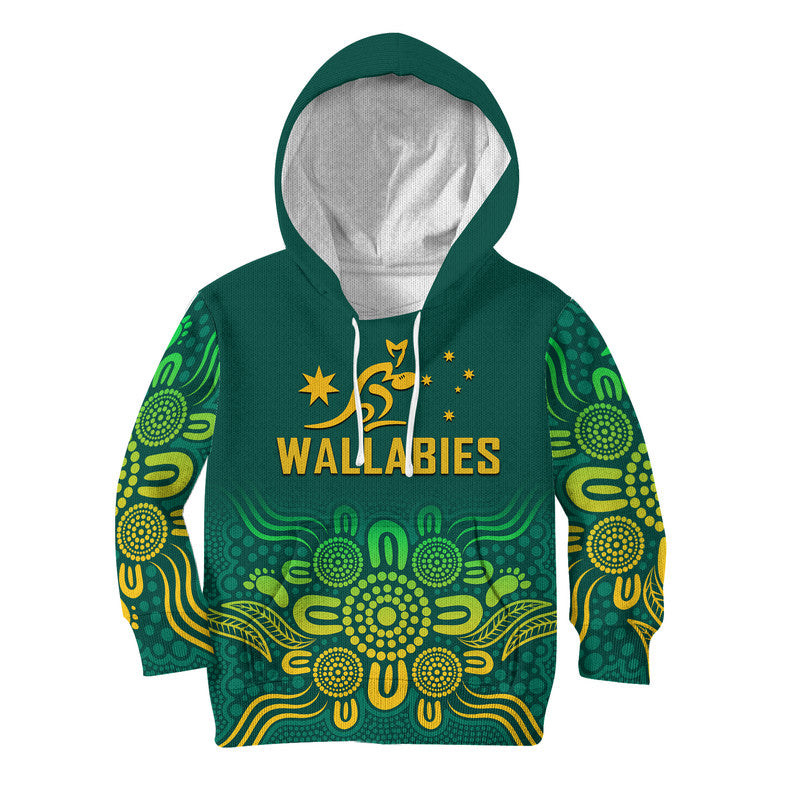 (Custom Personalised) Australia Rugby Wallabies Kid Hoodie - Vibe Hoodie Shop