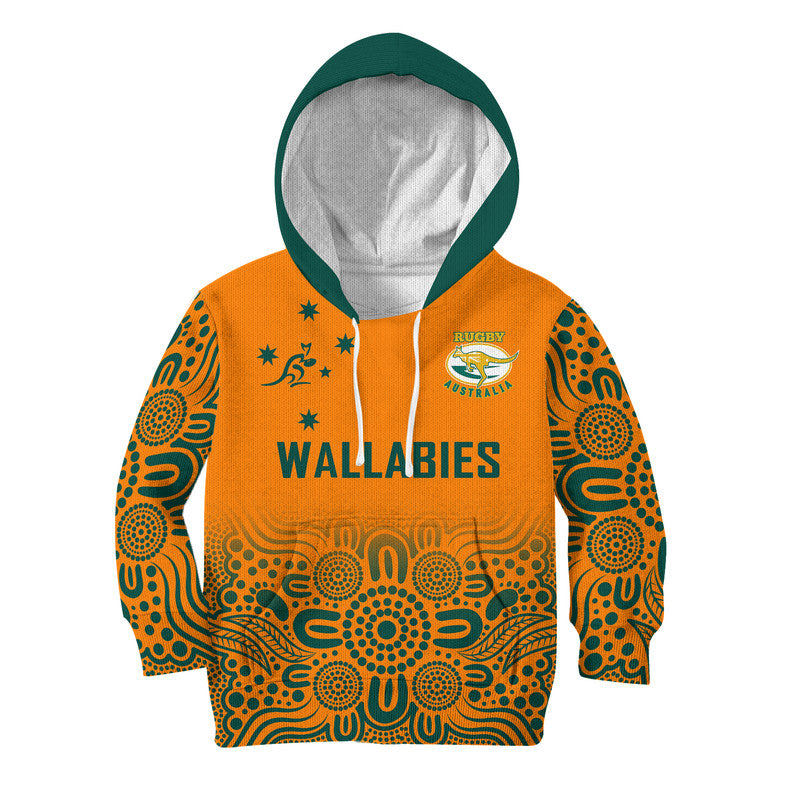 (Custom Personalised) Australia Rugby Wallabies Kangraroos Kid Hoodie - Vibe Hoodie Shop