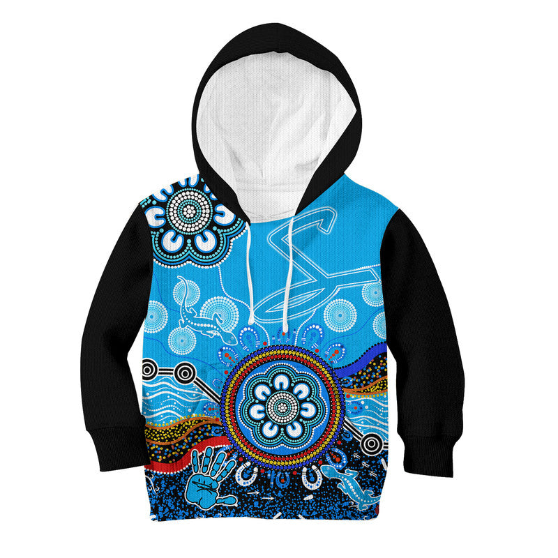 (Custom Personalised) Adelaide Strikers Kid Hoodie Cricket Indigenous Aboriginal Lizard Version - Vibe Hoodie Shop