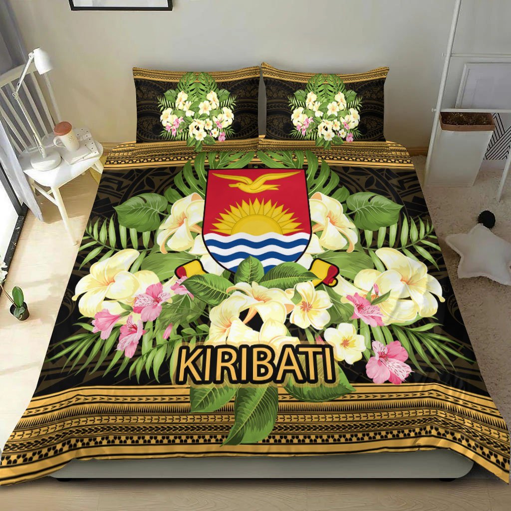 Kiribati Bedding Set - Polynesian Gold Patterns Collection - Vibe Hoodie Shop